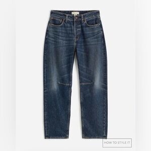 NWT Madewell Curvy Darted Barrel Leg Jean in Danvers Wash